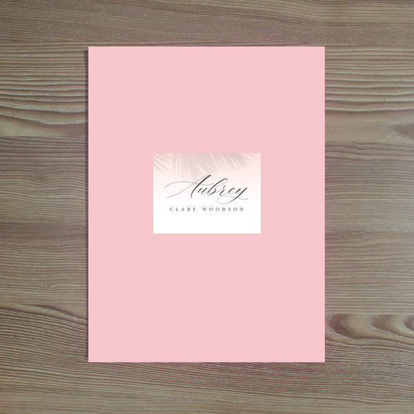 Palm Shadows Personalized Folder Sticker