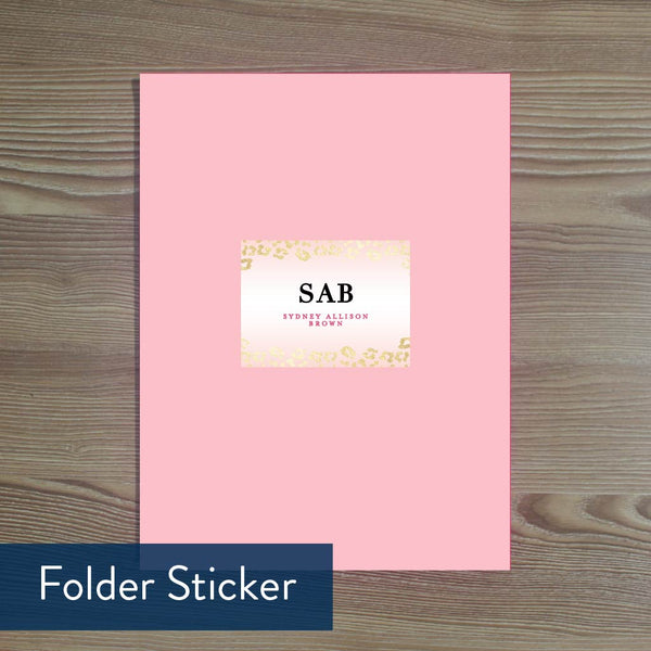 Golden Leopard folder sticker