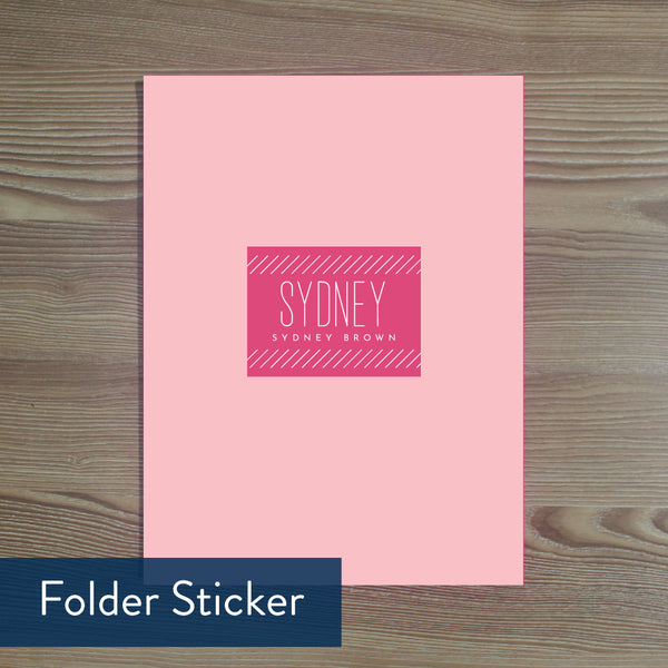 Big Name folder sticker