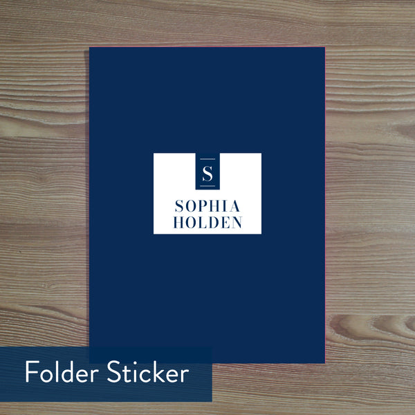 Chic Initial folder sticker