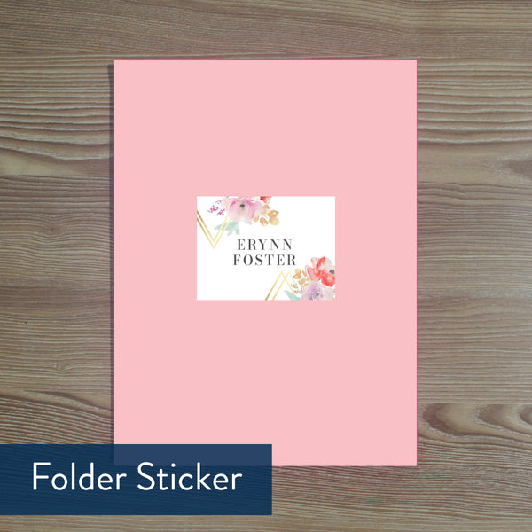 Geometric Bouquet folder sticker