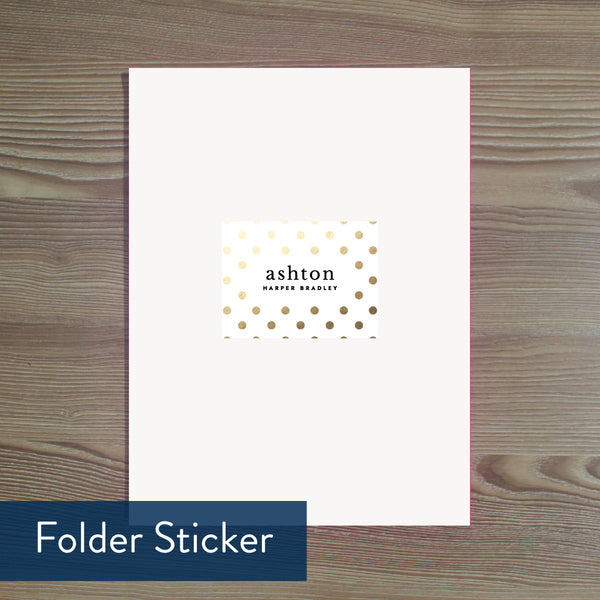 Golden Dots folder sticker