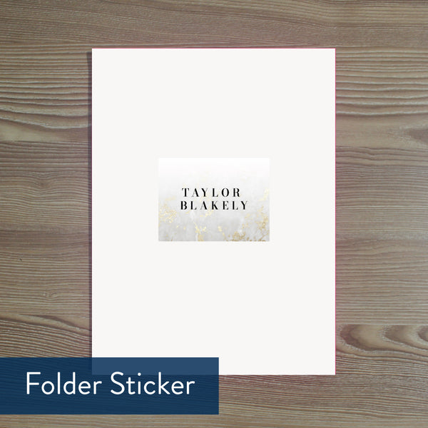 Golden Marble folder sticker