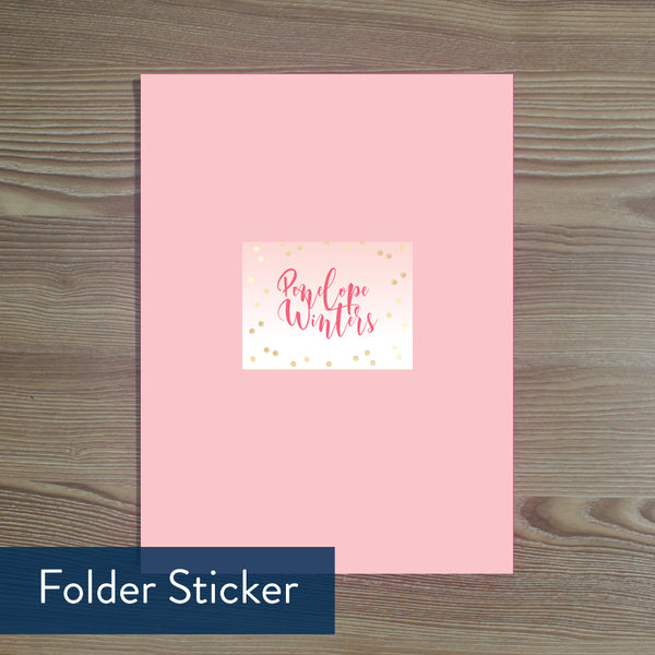 Gradient Confetti folder sticker