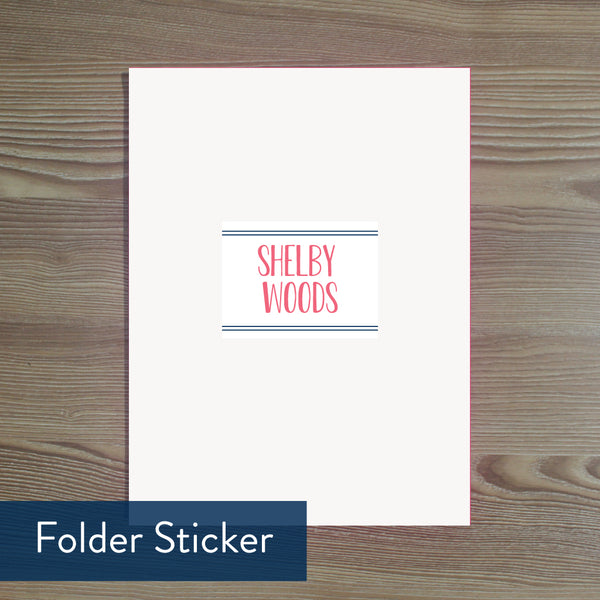 Simply Preppy folder sticker
