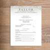 Golden Marble social resume letterhead with full formatting