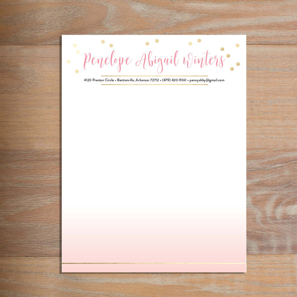 Gradient Confetti social resume letterhead without formatting