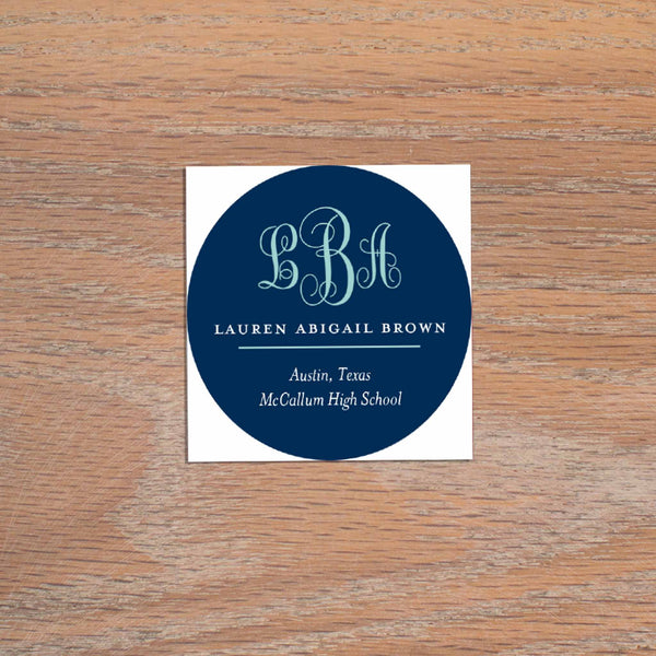 Lattice Monogram personal sticker