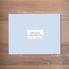Cheetah Glimmer mailing label shown on Cloud presentation envelope (not included in price but available as an add-on to your purchase)