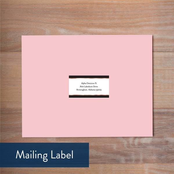 Glamour mailing label