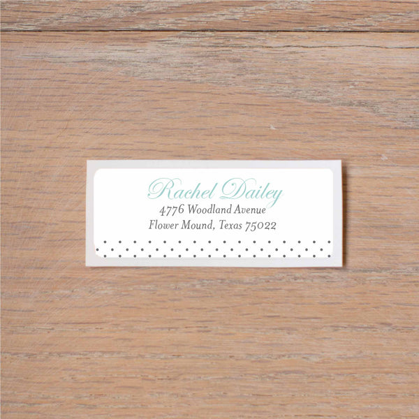 Monogram Block return (home) address label