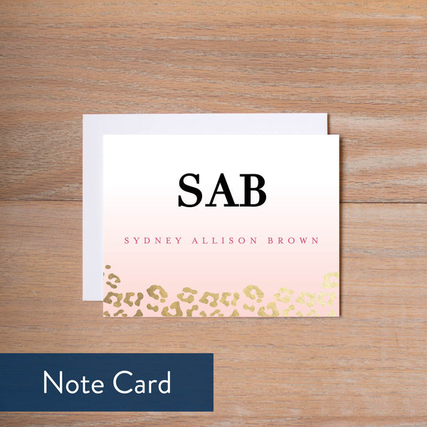 Golden Leopard note card