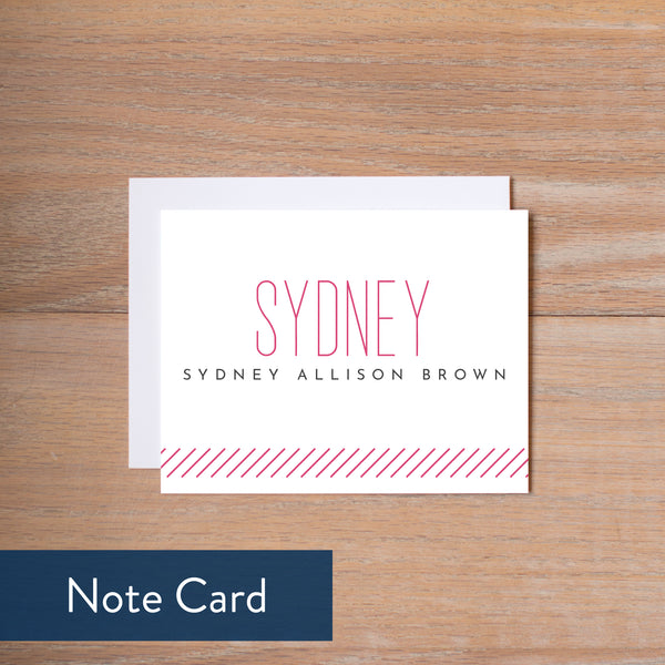 Big Name note card