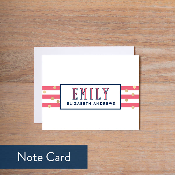 Confetti Stripes note card