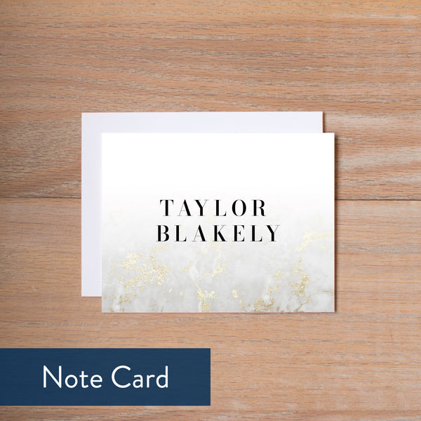 Golden Marble note card