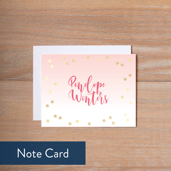 Gradient Confetti note card
