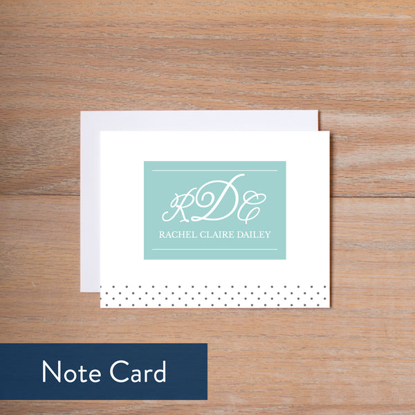 Monogram Block note card