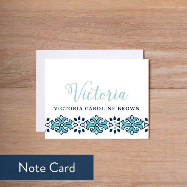 Tile Border note card
