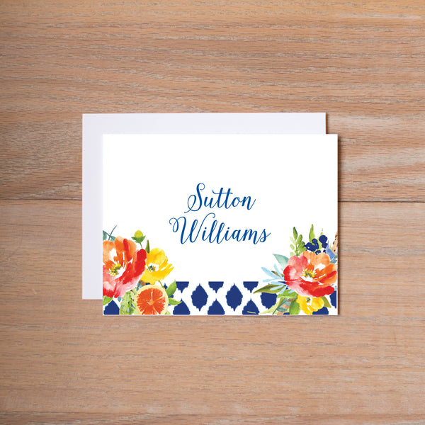 Citrus Garden personal note card (if you choose to print with us, you will also receive envelopes with your note cards)