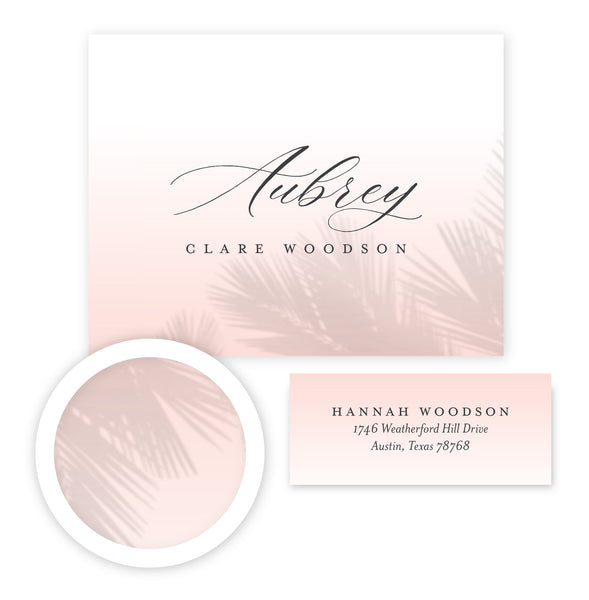 Palm Shadows Stationery Set - Small