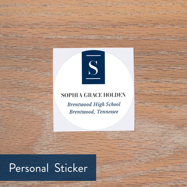 Chic Initial personal sticker