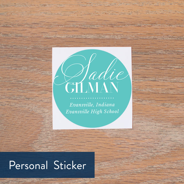 Elegant Script personal sticker