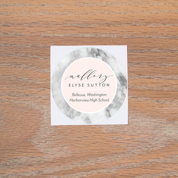 Marble Blush personal sticker