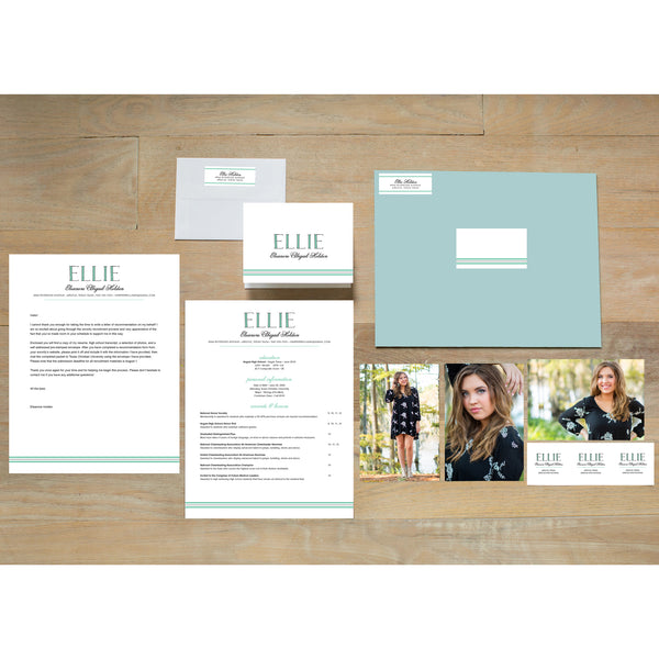 Preppy Name sorority packet shown with Pool presentation envelope