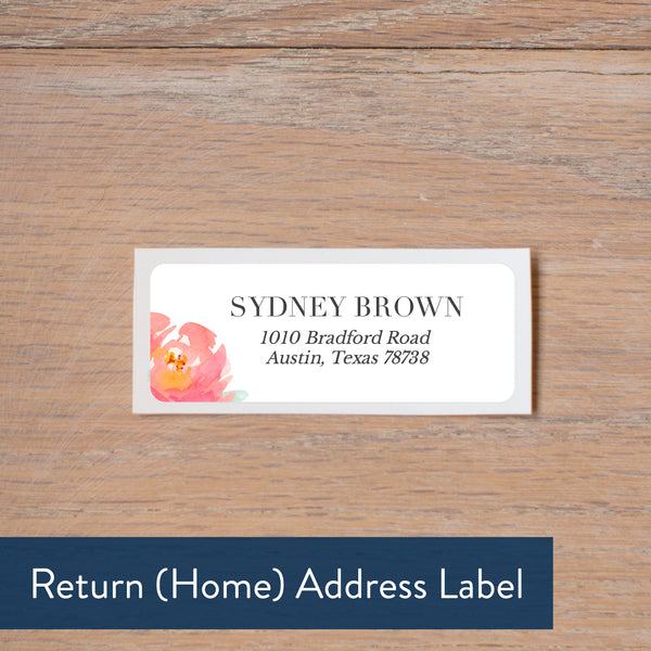 Peony Garden return address label