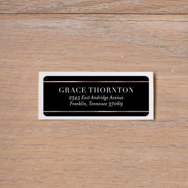 Glamour return (home) address label