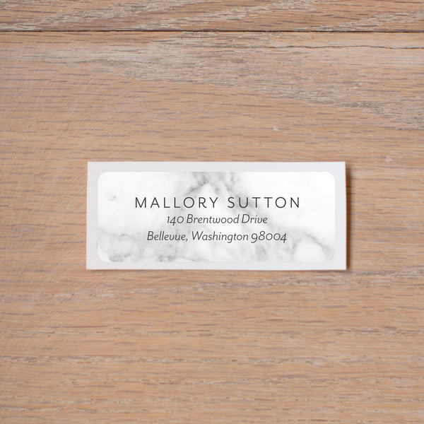 Marble Blush return (home) address label