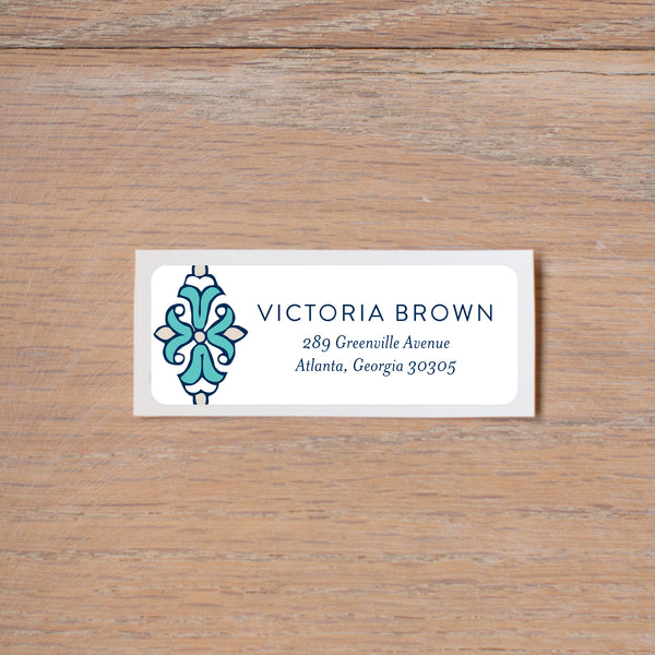 Tile Border return (home) address label