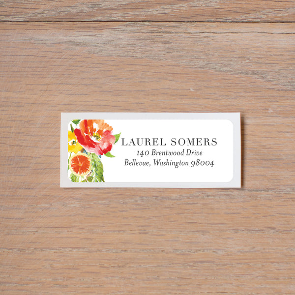 Citrus Garden return (home) address label