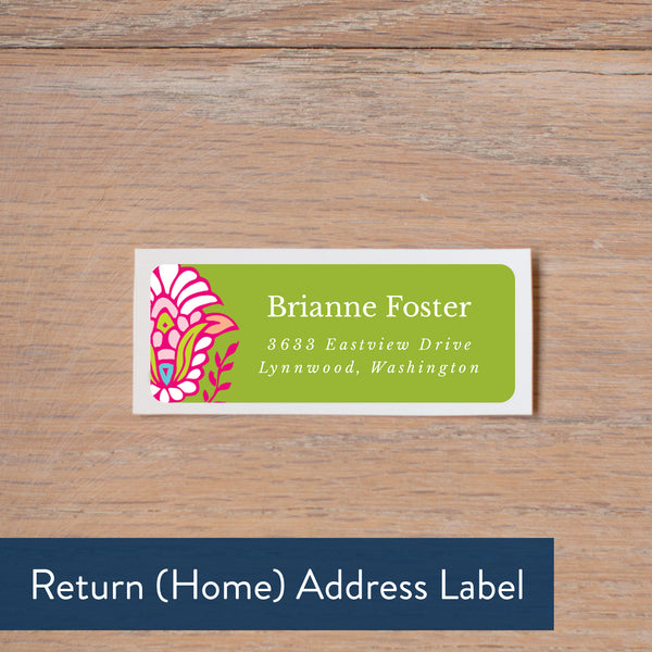 Bright Garden return address label