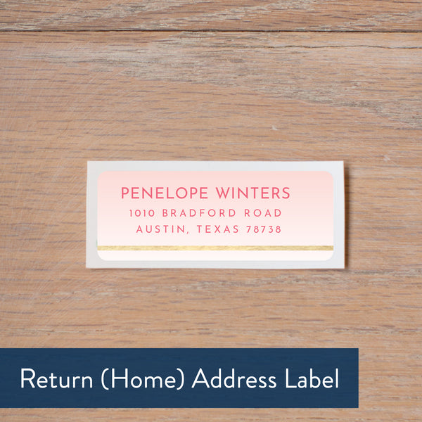 Gradient Confetti return address label
