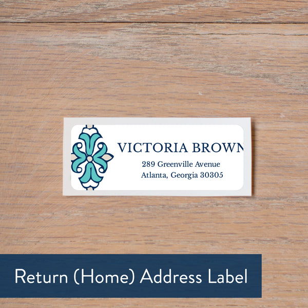Tile Border return address label