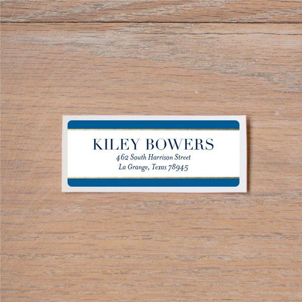Deco Band return (home) address label