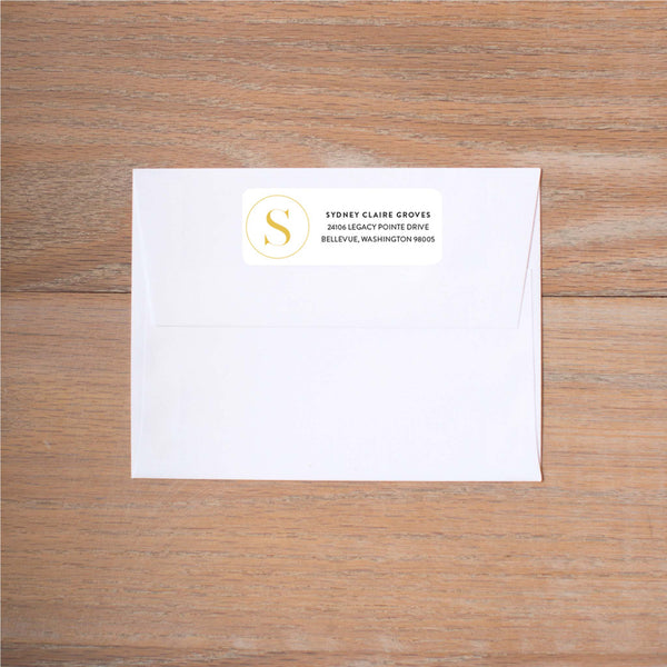 Simply Modern Initial personal note card (if you choose to print with us, you will also receive envelopes with your note cards)