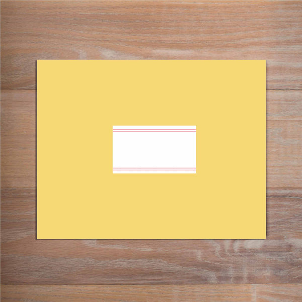 Simply Preppy mailing label shown on presentation envelope (not included in price but available as an add-on to your purchase)
