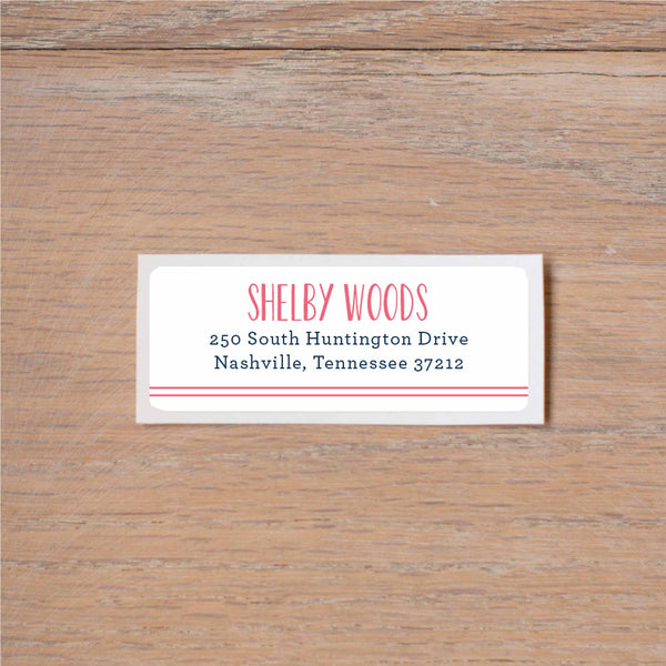 Simply Preppy return (home) address label