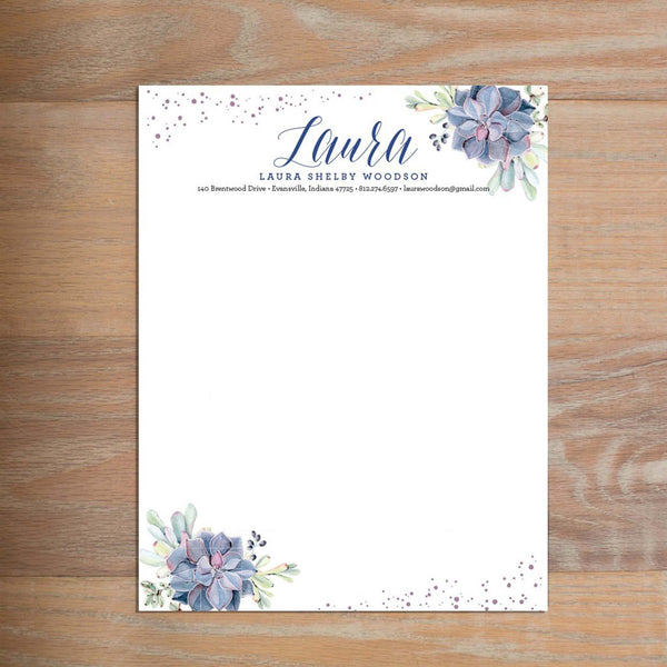 Succulent Garden social resume letterhead without formatting
