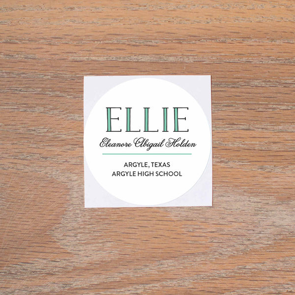 Preppy Name personal sticker