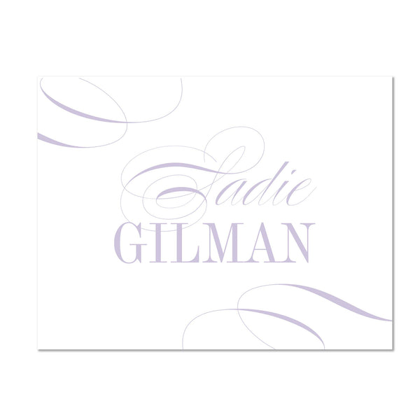 Elegant Script Personalized Folder Stickers