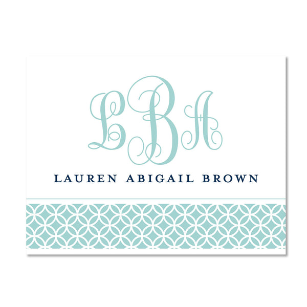 Lattice Monogram Personalized Folder Stickers
