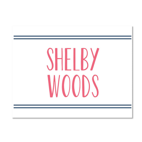 Simply Preppy Personalized Folder Stickers