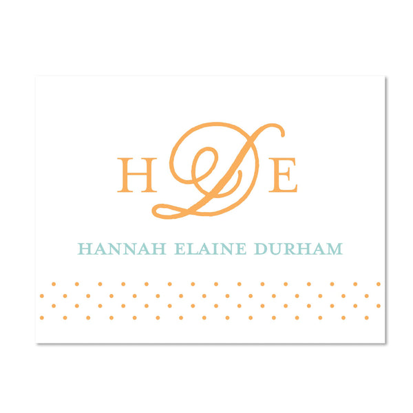 Sweet Monogram Personalized Folder Stickers