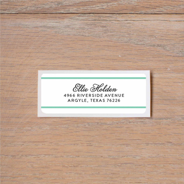Preppy Name return (home) address label