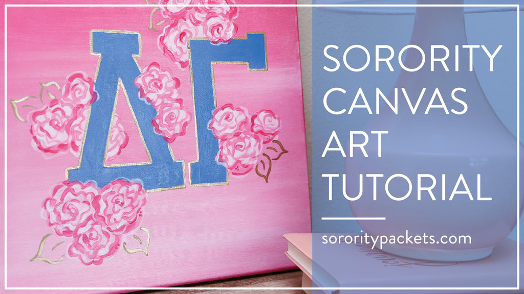 DIY Sorority Canvas Tutorial: How to Make a Greek Canvas for Your Little or Big!