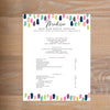 Paint Strokes social resume letterhead with full formatting shown in Black & Eggplant