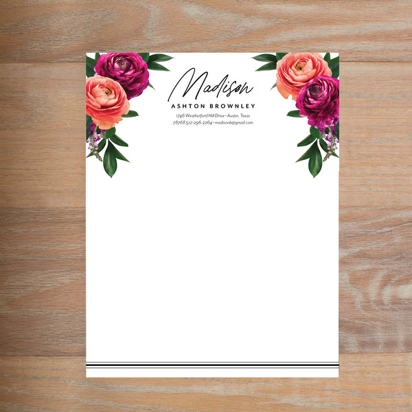 Petals social resume letterhead without formatting